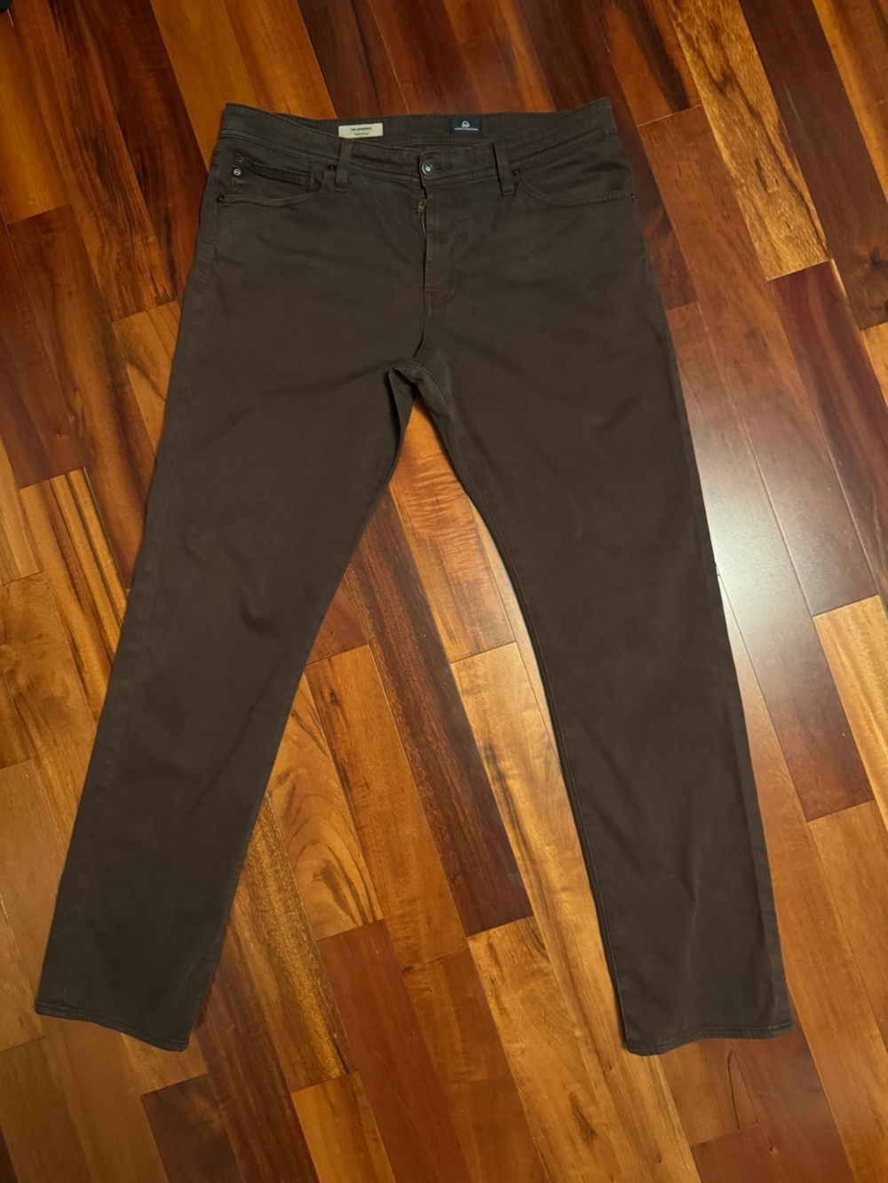Brown Straight-Leg Pants